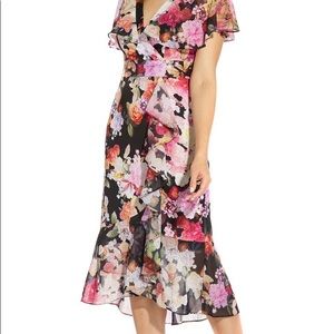 Adrianna Papell floral print combo wrap dress - 12